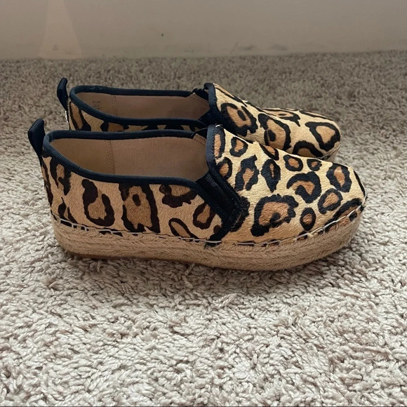 Sam Edelman Carrie Platform Espadrille Slip On Leopard - Picture 1 of 6